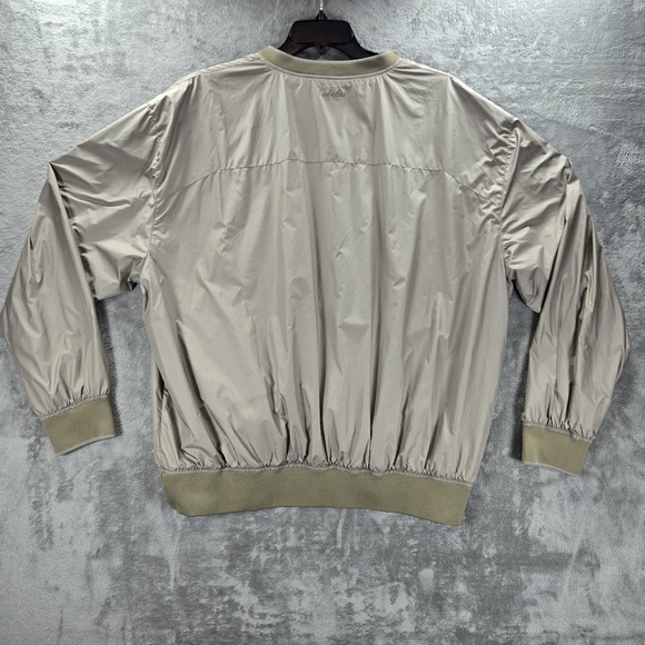 Cabelas V-neck Pullover‎ Sweatshirt Men's 2XL Beige Windbreaker Golf Outdoor EUC - Picture 2 of 6